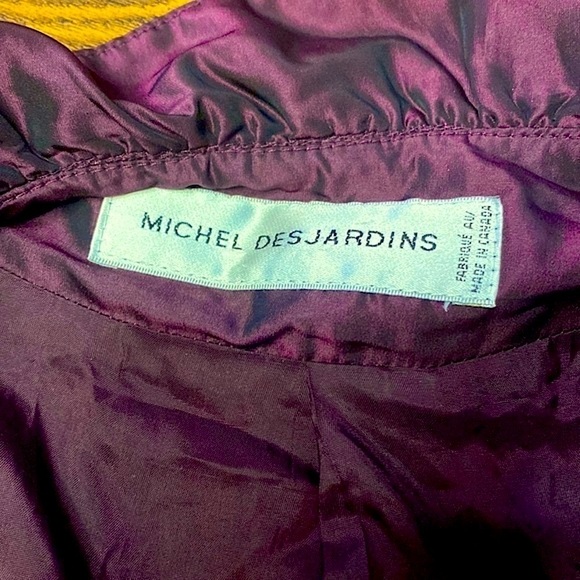 🌷 Michel Desjardins 🌷 2 Pc Set Sateen Ruffle Flare Jacket & Matching Skirt - Picture 12 of 13